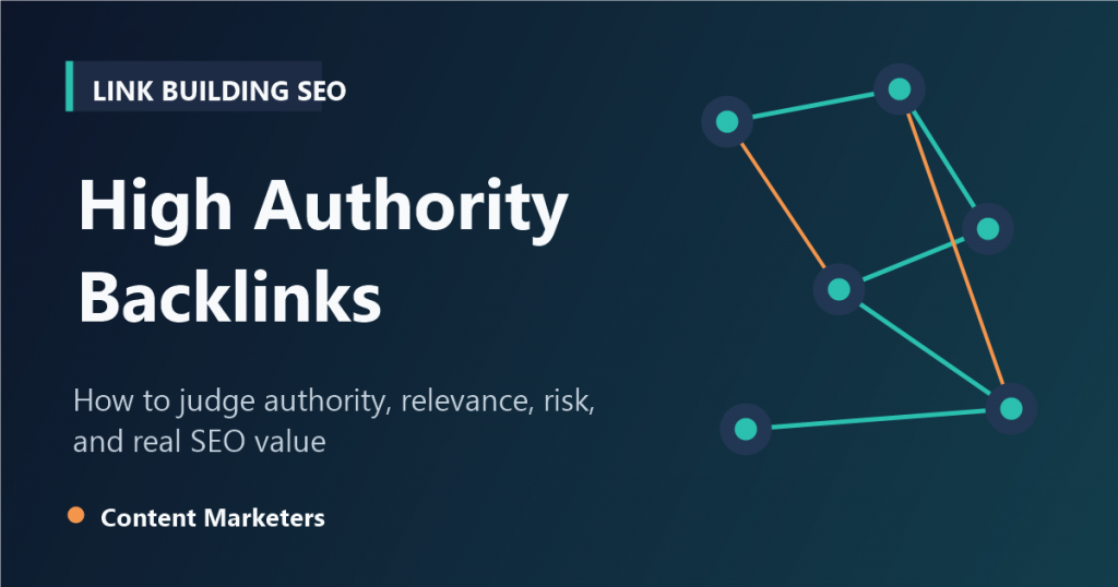 Comparison graphic of high authority backlinks versus low authority backlinks for SEO